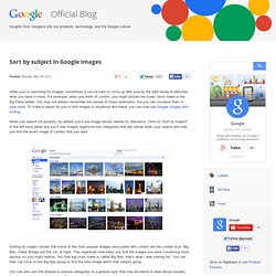 Sort by subject in Google Images