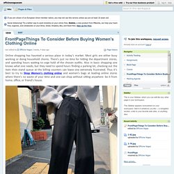 Things To Consider Before Buying Women’s Clothing Online