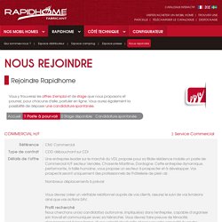 Offres d'emploi - Rapidhome Mobil home