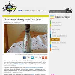 Oldest Known Message-In-A-Bottle Found