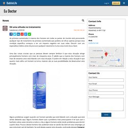 Dê uma olhada no tratamento