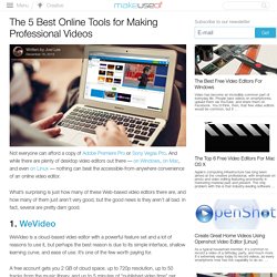 The 5 Best Online Tools for Making Professional Videos