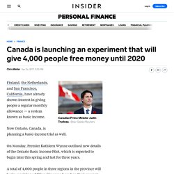 Ontario is the latest place to experiment with basic income