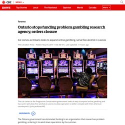 Ontario stops funding problem gambling research agency, orders closure