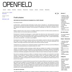 Openfield – revue ouverte sur le paysage » Forêt urbaine