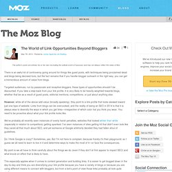 The World of Link Opportunities Beyond Bloggers