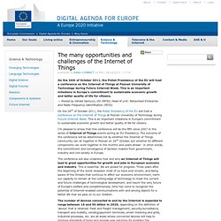 The many opportunities and challenges of the Internet of Things « Digital Agenda for Europe Blog