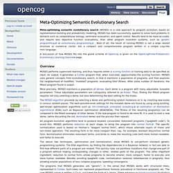 Meta-Optimizing Semantic Evolutionary Search