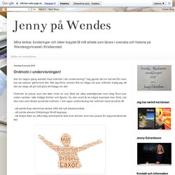 Ordmoln i undervisningen!