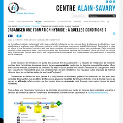Organiser une formation hybride : à quelles conditions ?