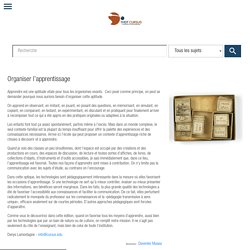 Organiser l’apprentissage