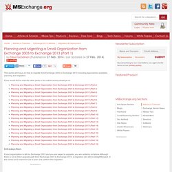 Planning and Migrating a Small Organization from Exchange 2003 to Exchange 2013 (Part 1)