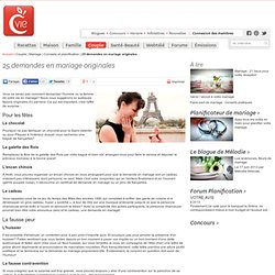 25 demandes en mariage originales - Conseils et planification