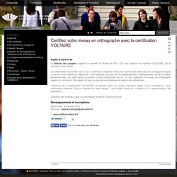 Certifiez votre niveau en orthographe avec la certification VOLTAIRE