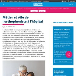 Métier et rôle de l’orthophoniste à l’hôpital