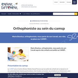 Orthophoniste au sein du camsp