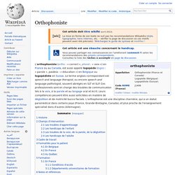 Orthophoniste