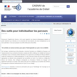 Des outils pour individualiser les parcours