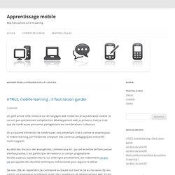 Apprentissage mobile