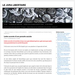 Lettre ouverte d’une parasite sociale
