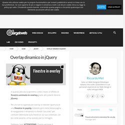 Overlay jQuery - effetto popUp con finestra modale di dialogo