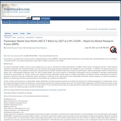 Pacemaker Market Size Worth USD 5.7 Billion by 2027 at 2.8% CAGR – Report by Market Research Future (MRR)