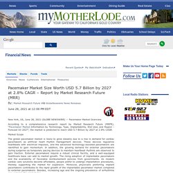 Pacemaker Market Size Worth USD 5.7 Billion by 2027 at 2.8% CAGR – Report by Market Research Future (MRR)