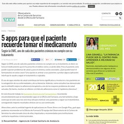 5 apps para que el paciente recuerde tomar el medicamento
