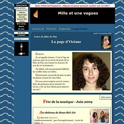 La page d'Océane - Mille et une vagues