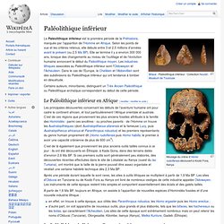 Paléolithique inférieur