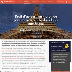 Droit d'auteur : un « droit de panorama » ajouté dans la loi numérique - Politique