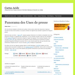 Panorama des Unes de presse