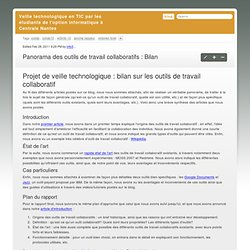 Panorama des outils de travail collaboratifs : Bilan