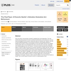 The Pied Piper: A Parasitic Beetle’s Melodies Modulate Ant Behaviours