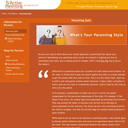 Parenting Quiz - Active Parenting