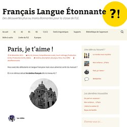 Paris, je t’aime !