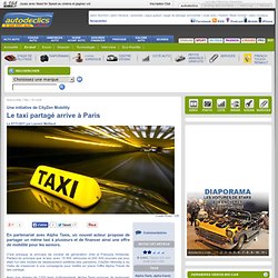 Le taxi partagé arrive à Paris