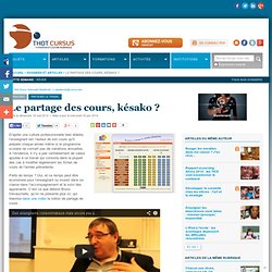 Le partage des cours, késako ?