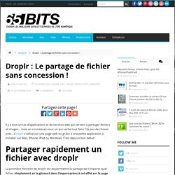 Droplr : Le partage de fichier sans concession !