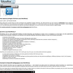 Des espaces partagés d’écriture avec Workflowy