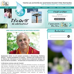 One Voice partenaire de Matthieu Ricard !