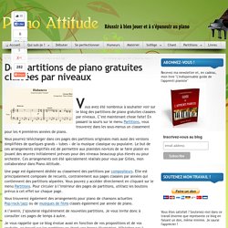 Partitions de piano gratuites classées par niveaux
