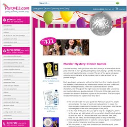 Party411 - Free Murder Mystery Dinner Scripts and Tips