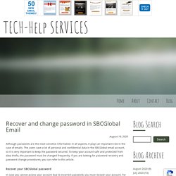 Recover and change password in SBCGlobal Email