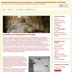 Córdoba Patrimonio de la Humanidad - Los Molinos del Guadalquivir en Córdoba