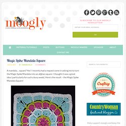 Magic Spike Mandala Square - 12" Afghan Block