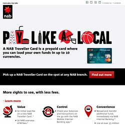 Pay Like A Local - NAB Traveller Card