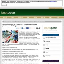 Payments survey at Cartes 2012 shows new channels present new challenges