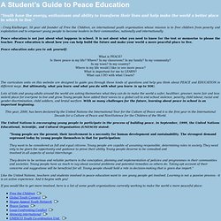 PEACE EDUCATION