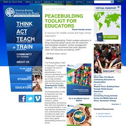 Peacebuilding Toolkit for Educators